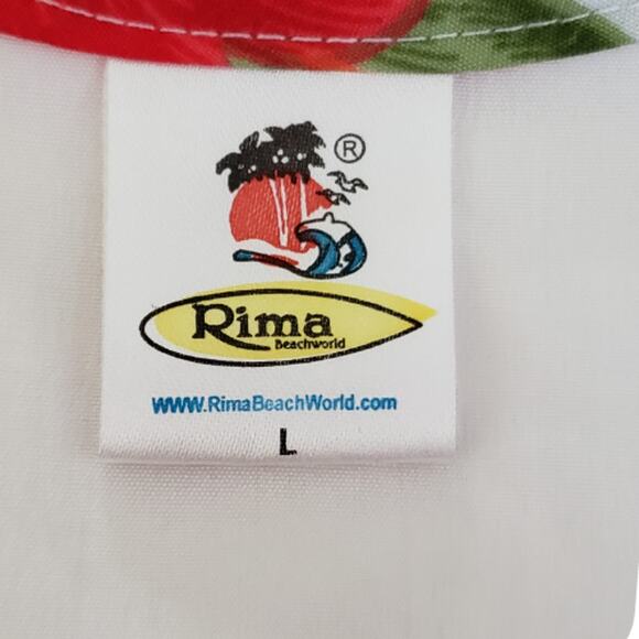 2 For $5 Sale Rima Beachworld White  Floral Top Adjustable  Straps  Large - Picture 7 of 10